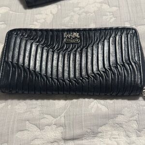 Coach Black Textured Women's Wallet